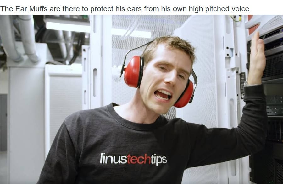 high pitched Linus Tech Tips Meme voice